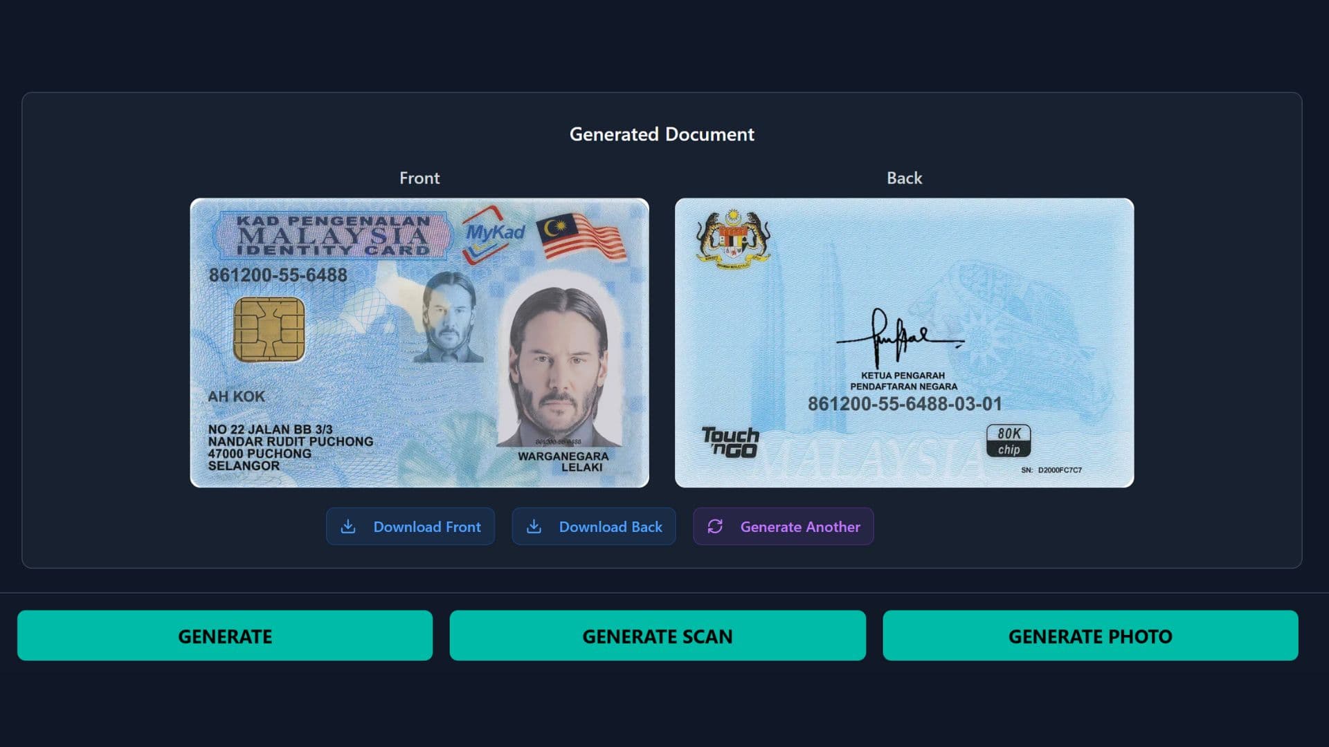 How to Renew IC Malaysia Online with ID Generator