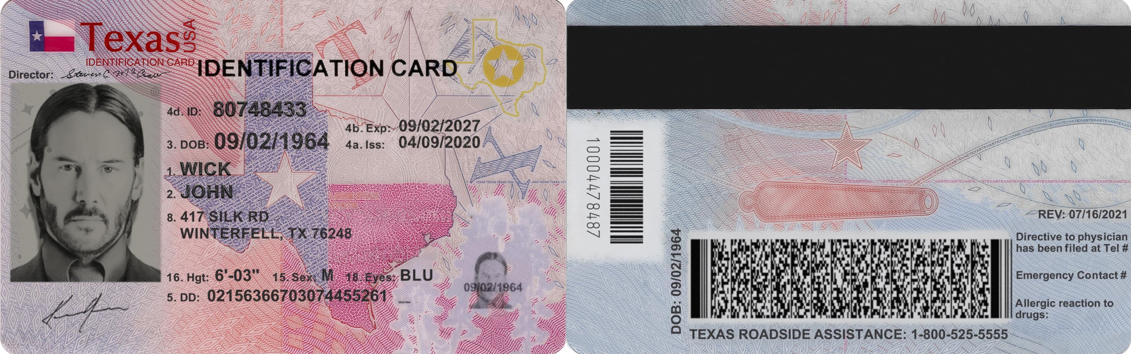 Texas ID Card in PSD Format