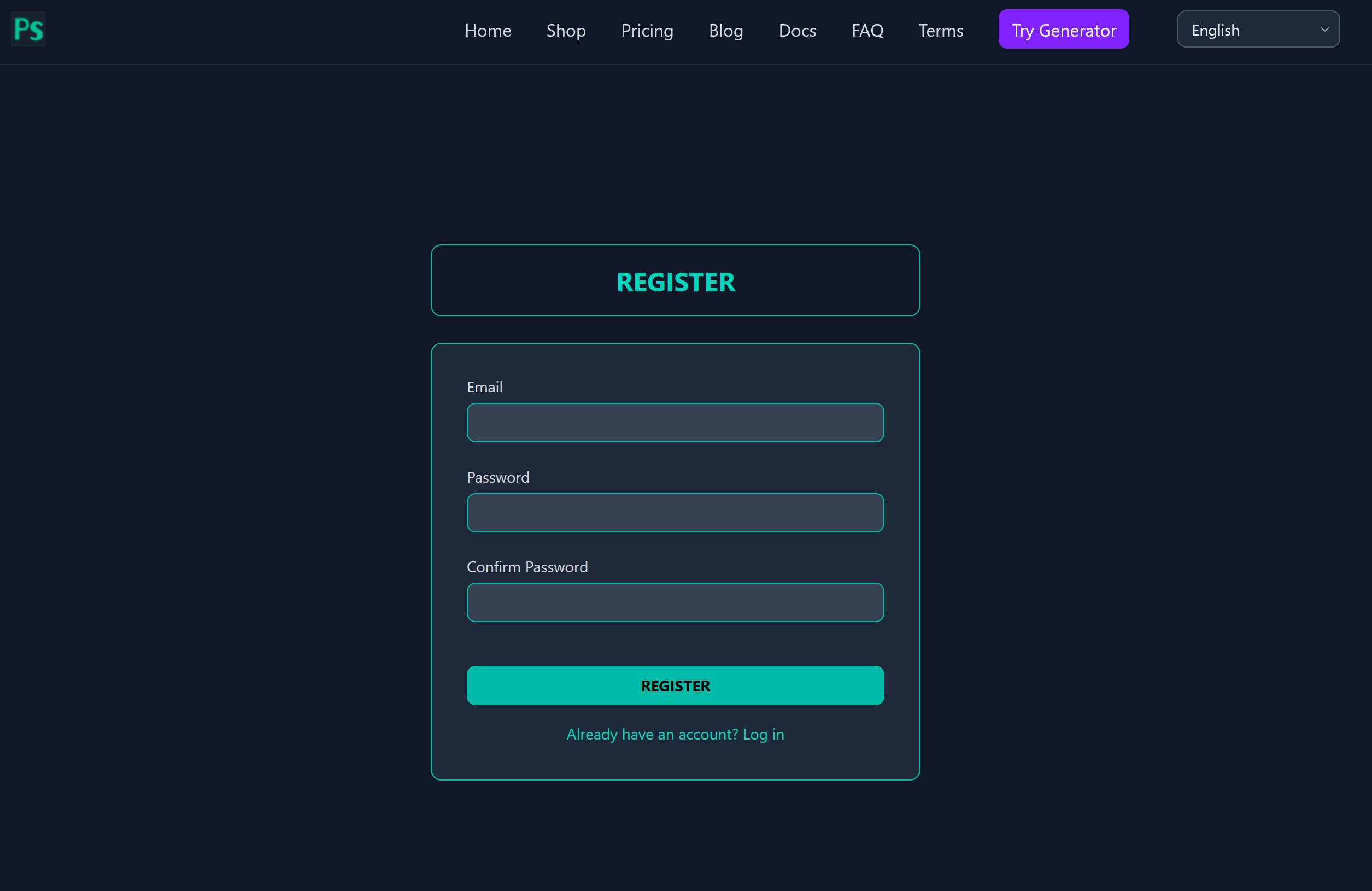 Onlyfake Register Page